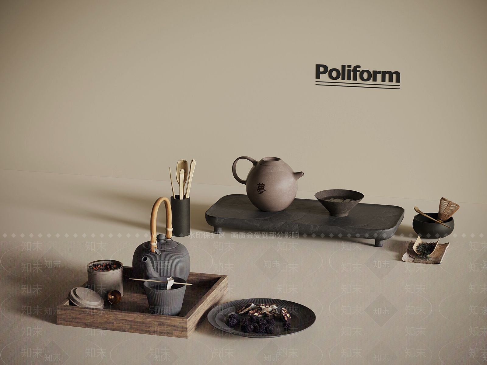 茶具3D模型下载【ID:1198253232】