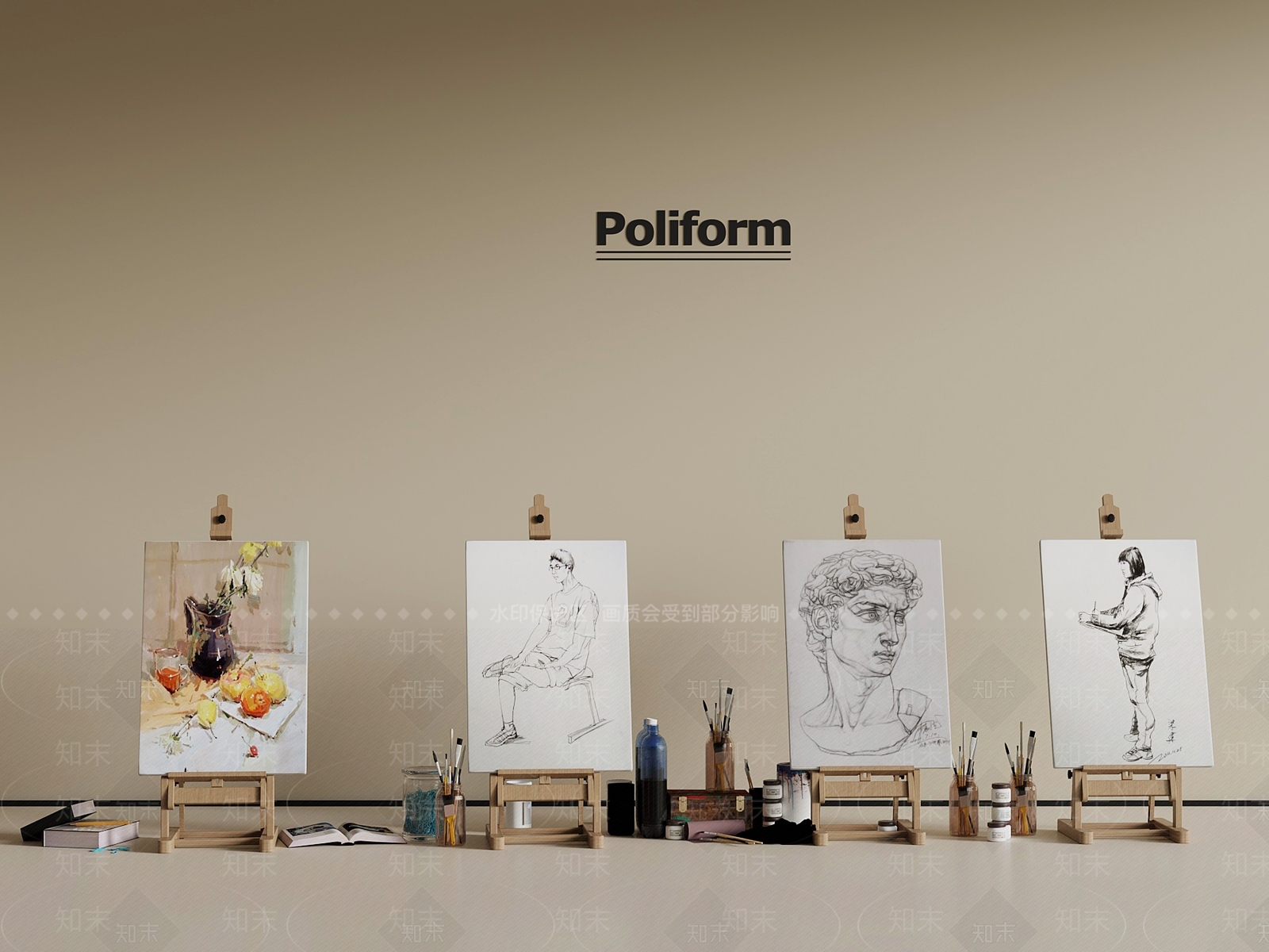 画具3D模型下载【ID:1198254871】