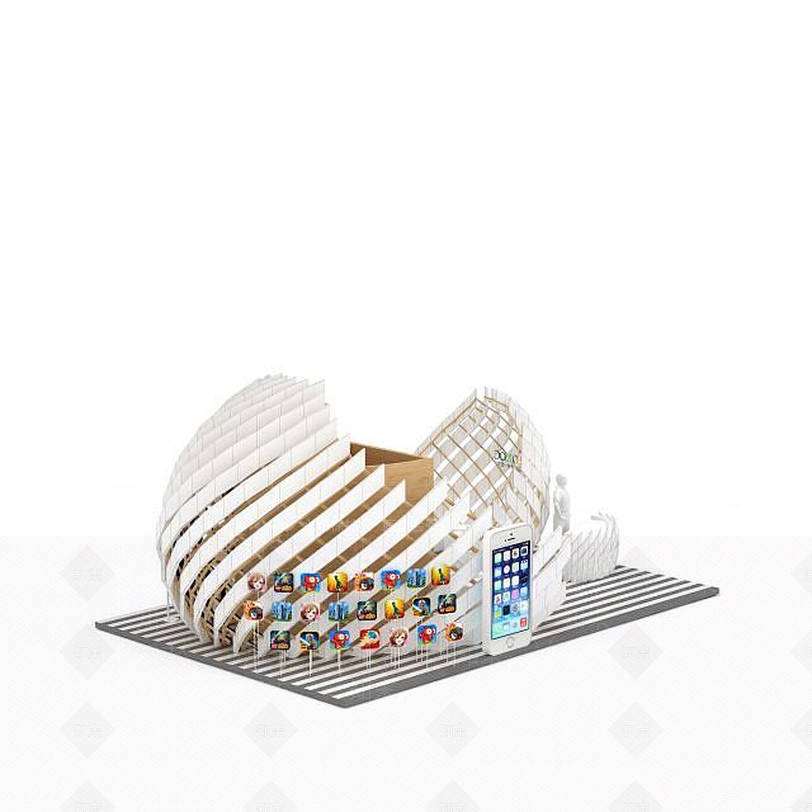 现代妆台妆凳3D模型下载【ID:1198254896】