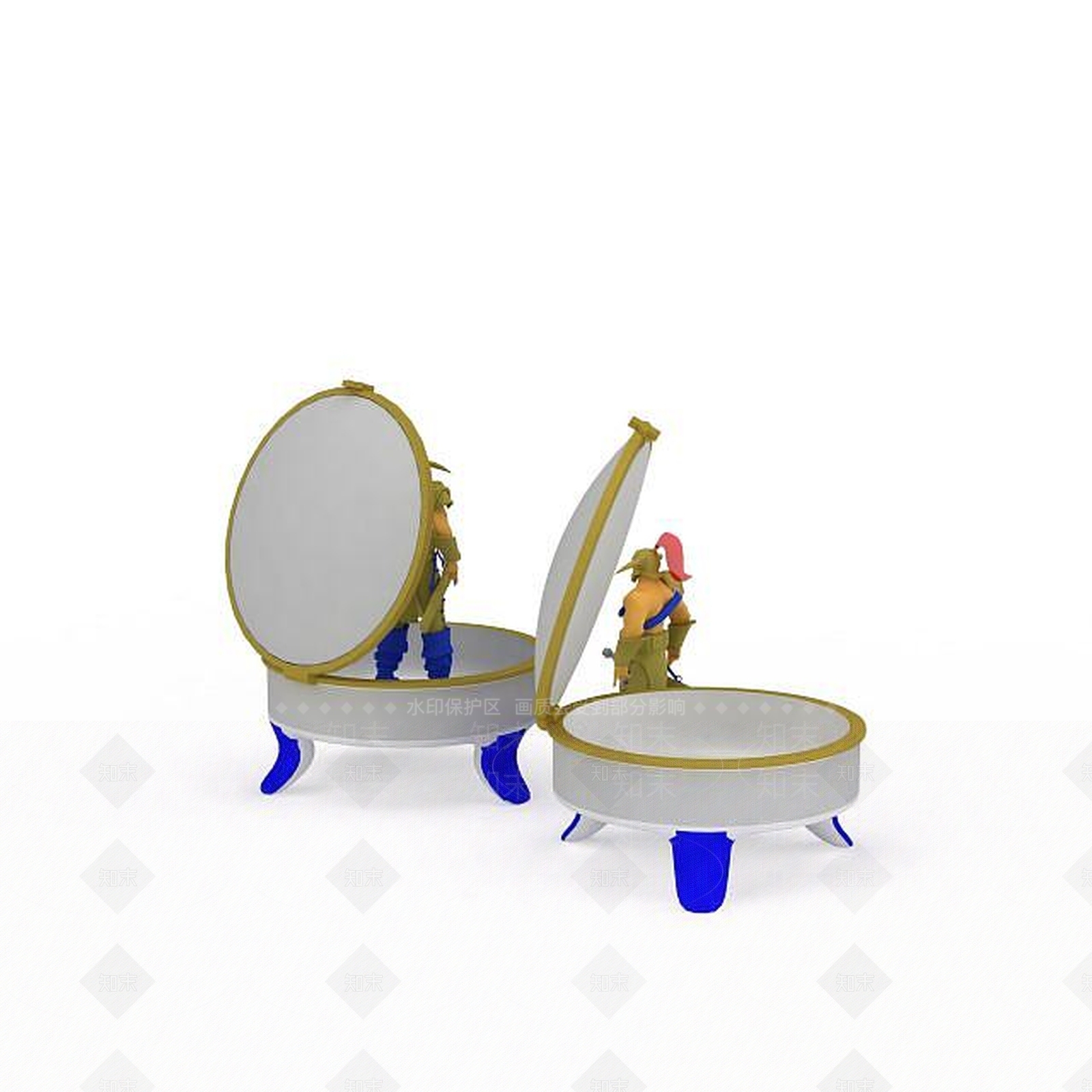 现代摆件组合3D模型下载【ID:1198257364】