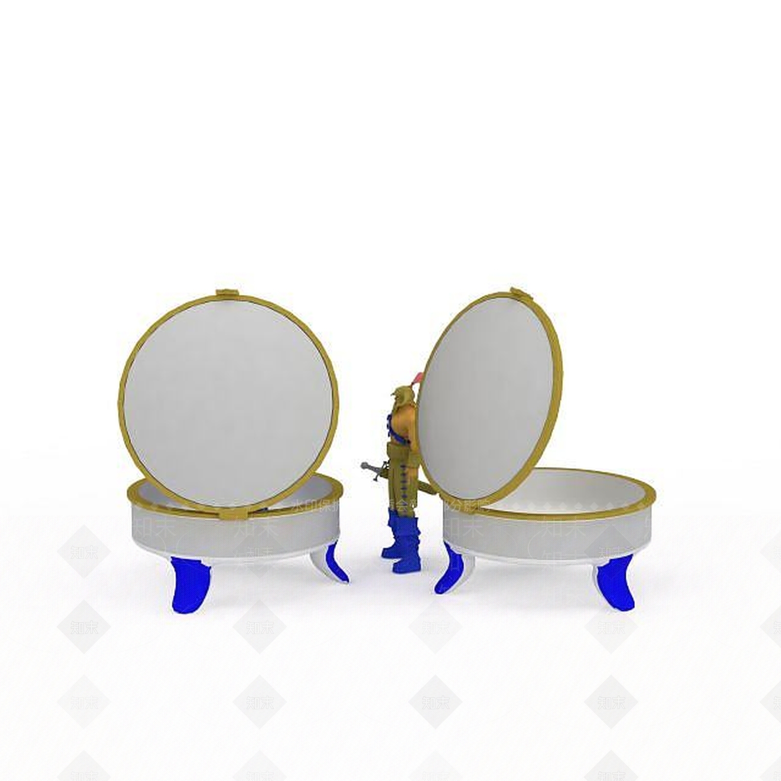 现代摆件组合3D模型下载【ID:1198257364】