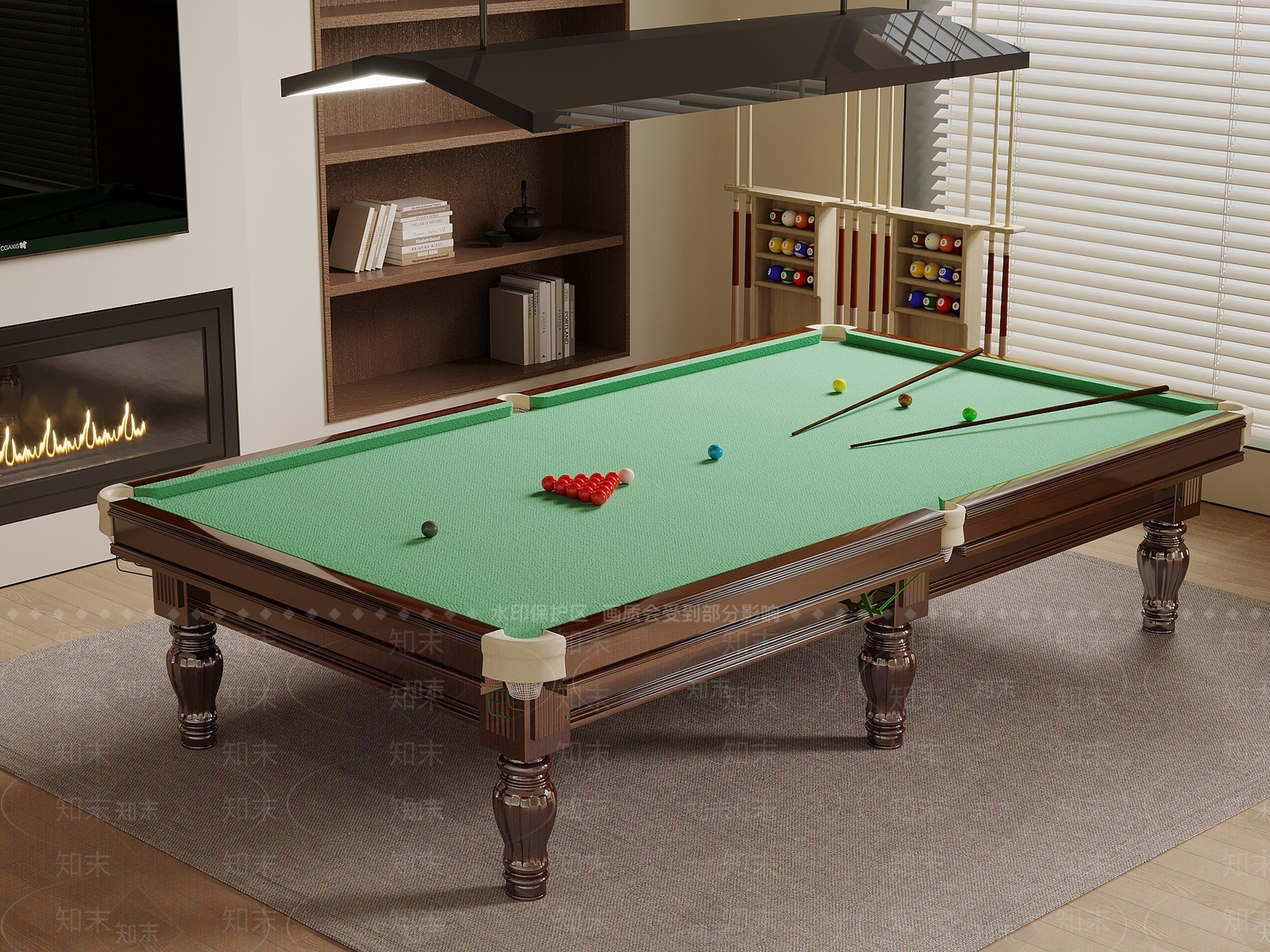 台球桌SU模型下载【ID:1198259690】