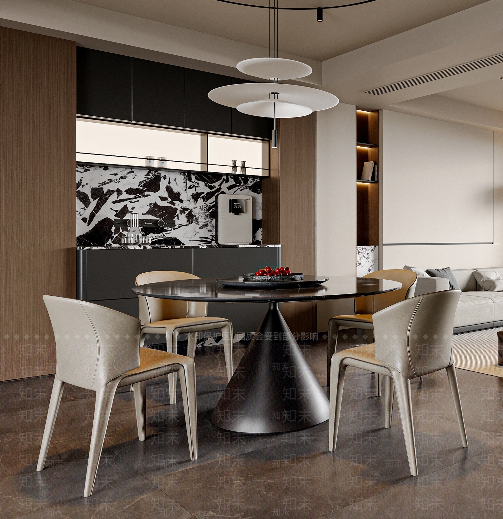 现代意式餐桌椅3D模型下载【ID:1198260890】