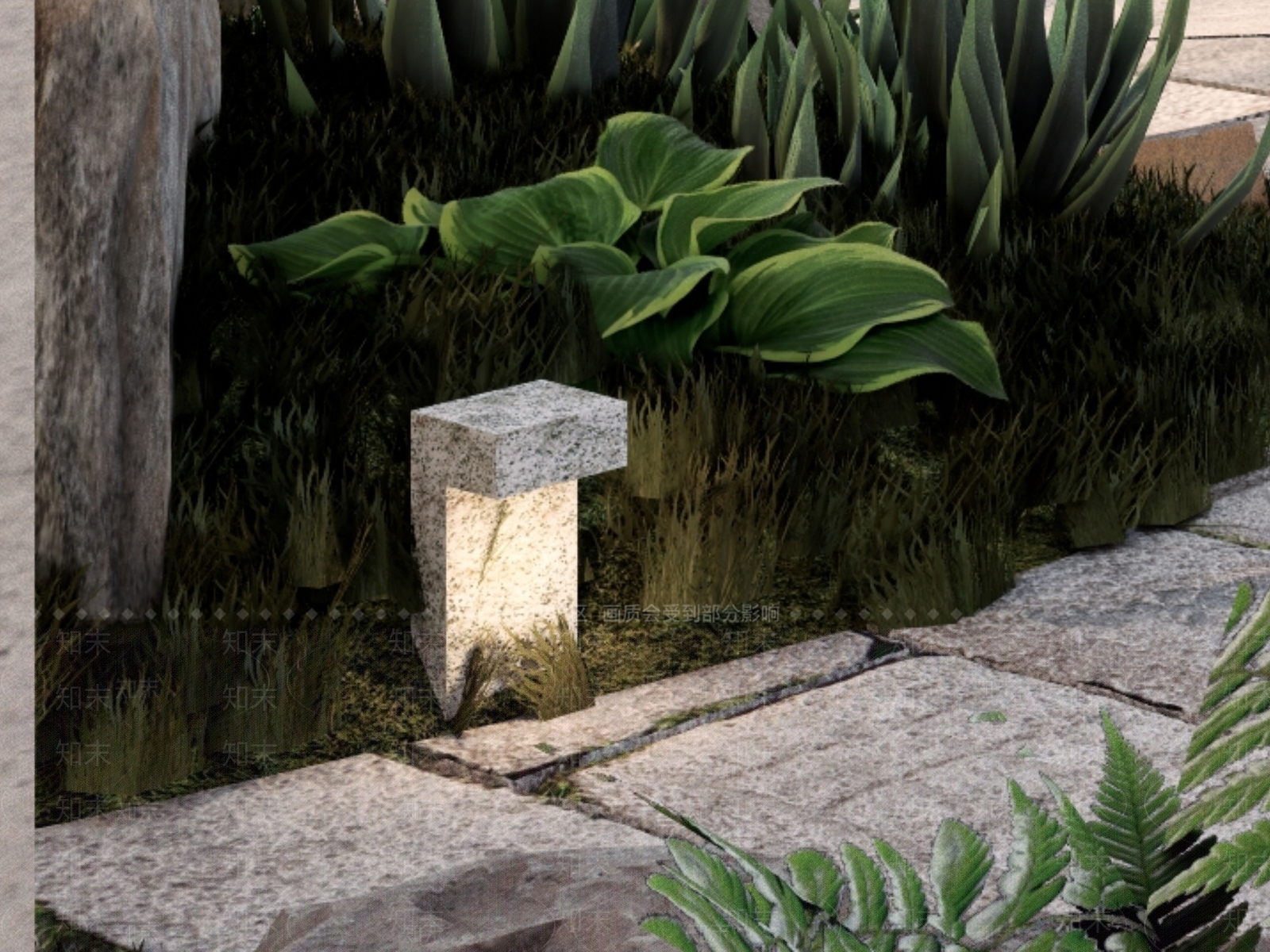 新中式简约草坪灯SU模型下载【ID:1198265442】