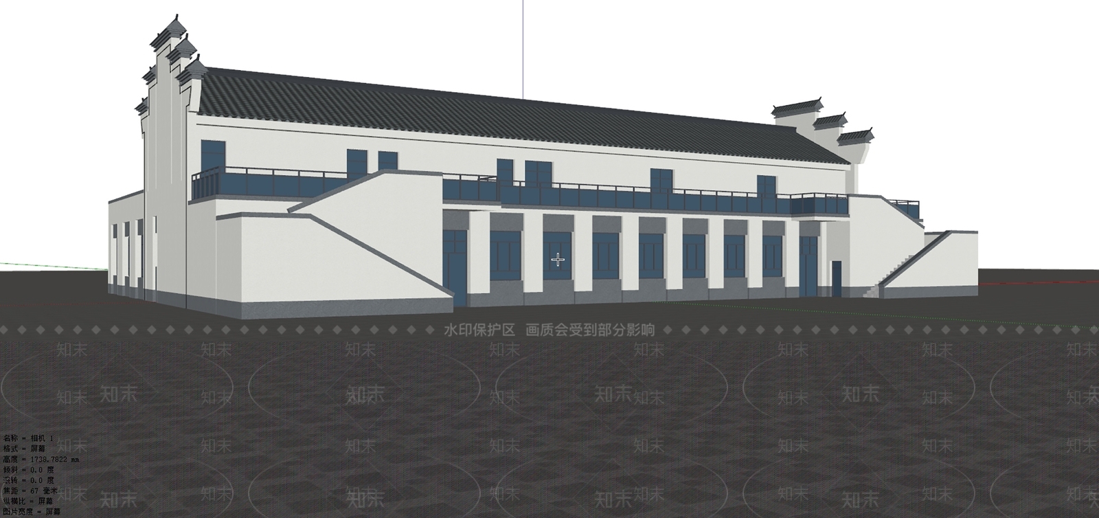 新中式中式乡村民房SU模型下载【ID:1198265326】