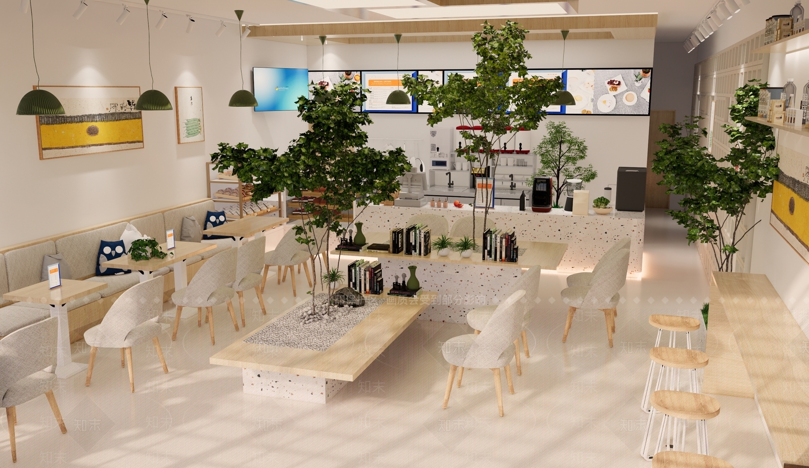 现代甜品面包店SU模型下载【ID:1198265892】