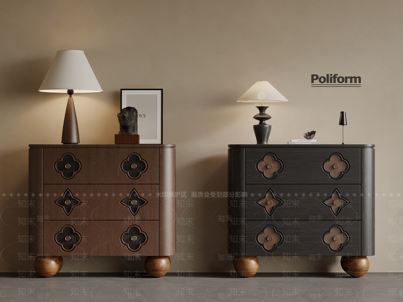 中古床头柜SU模型下载【ID:1198265905】