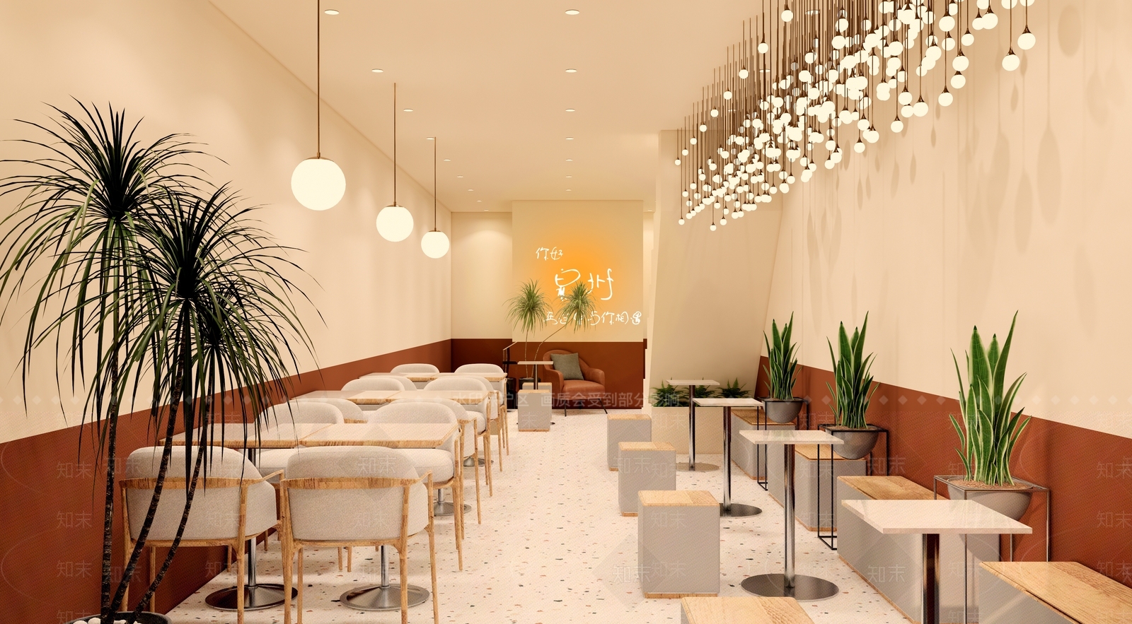 现代奶油奶茶店SU模型下载【ID:1198267054】