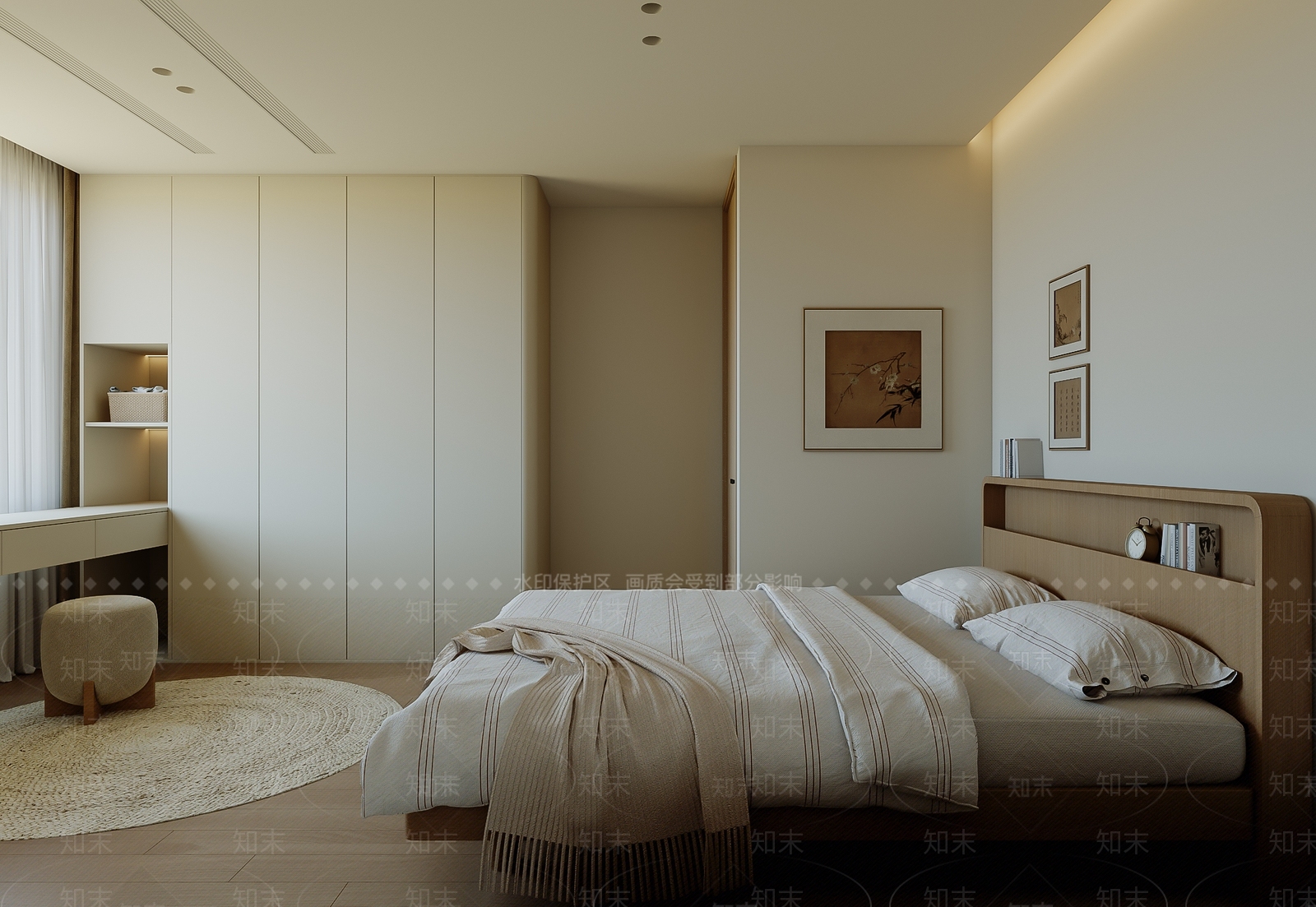 日式家居卧室3D模型下载【ID:1198272897】