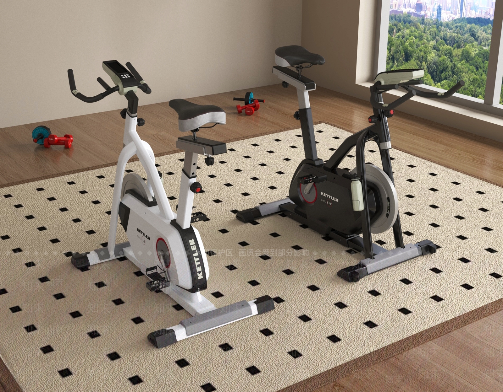 现代健身器材3D模型下载【ID:1198271911】