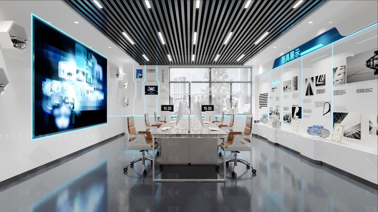 现代科技展厅3D模型下载【ID:1198276561】