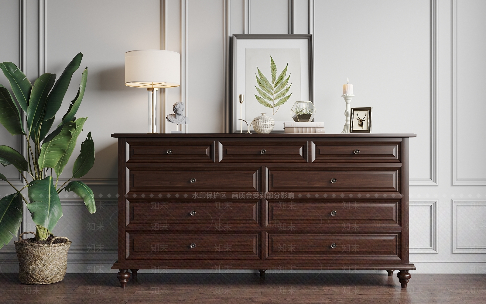 新中式斗柜3D模型下载【ID:1198279736】