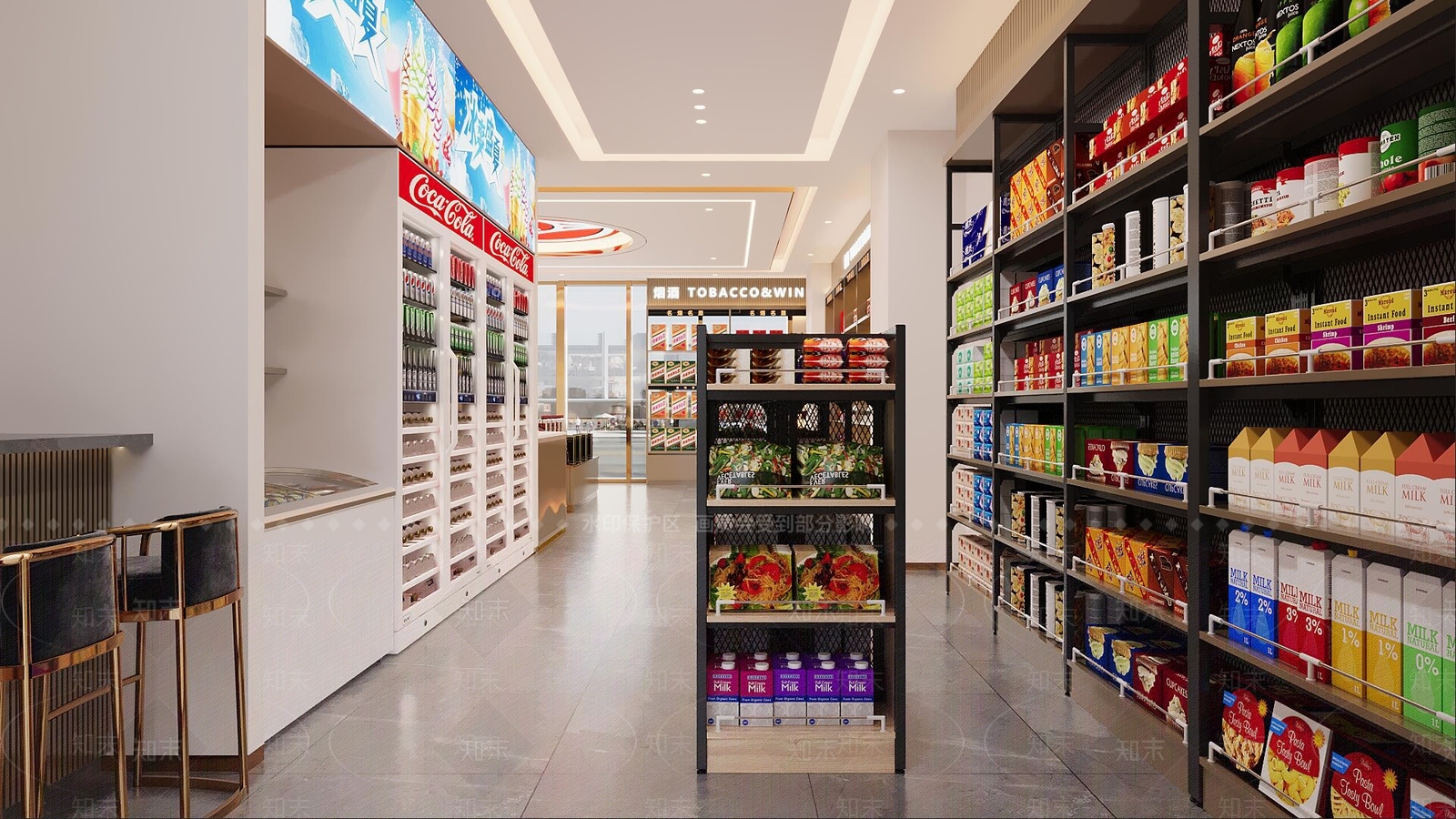 现代烟酒店3D模型下载【ID:1198282370】