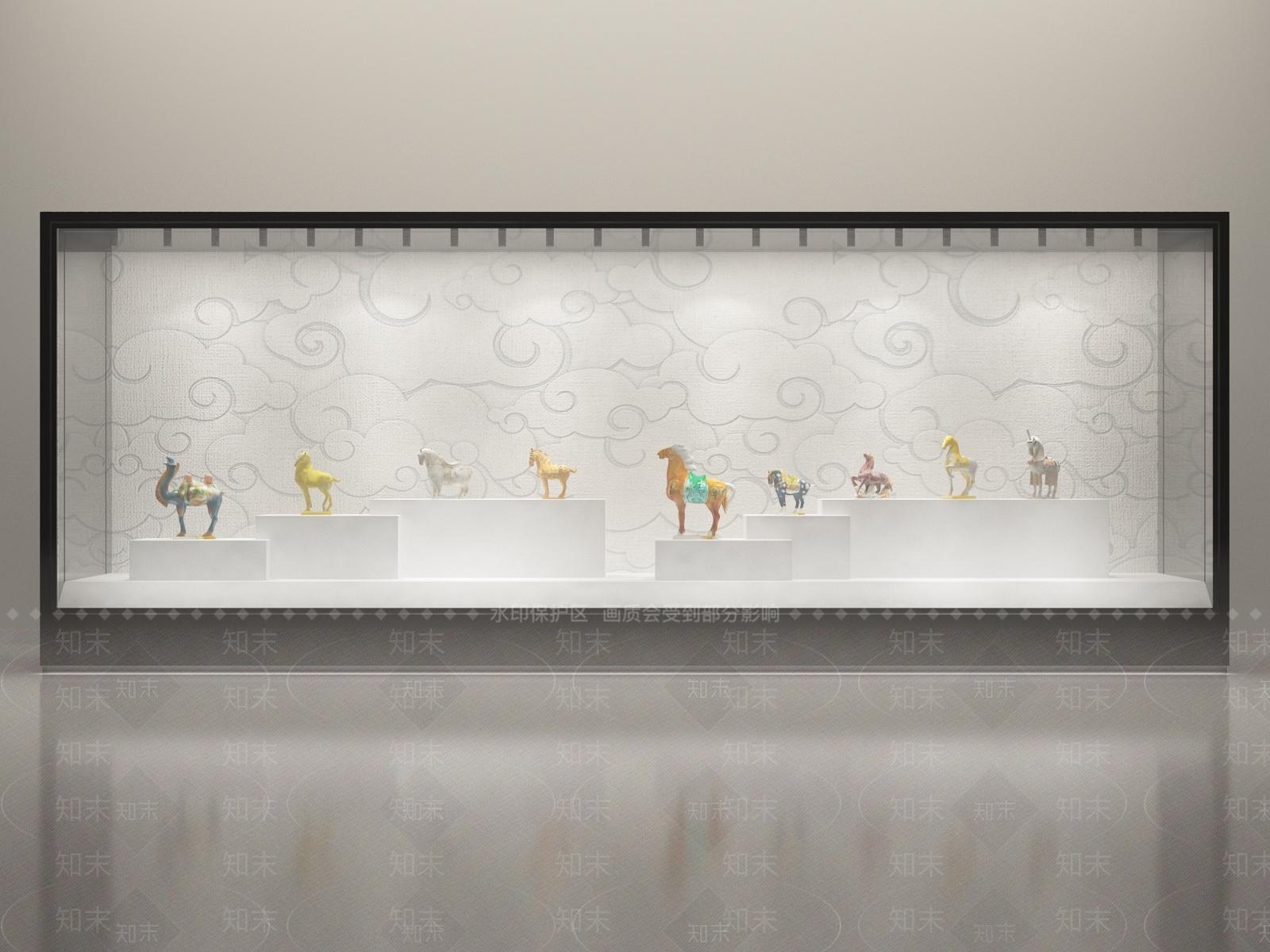 中式陶瓷展厅3D模型下载【ID:1198281610】