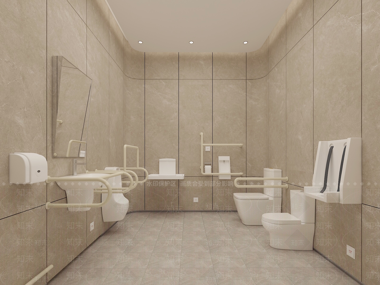 现代公共卫生间SU模型下载【ID:1198285086】