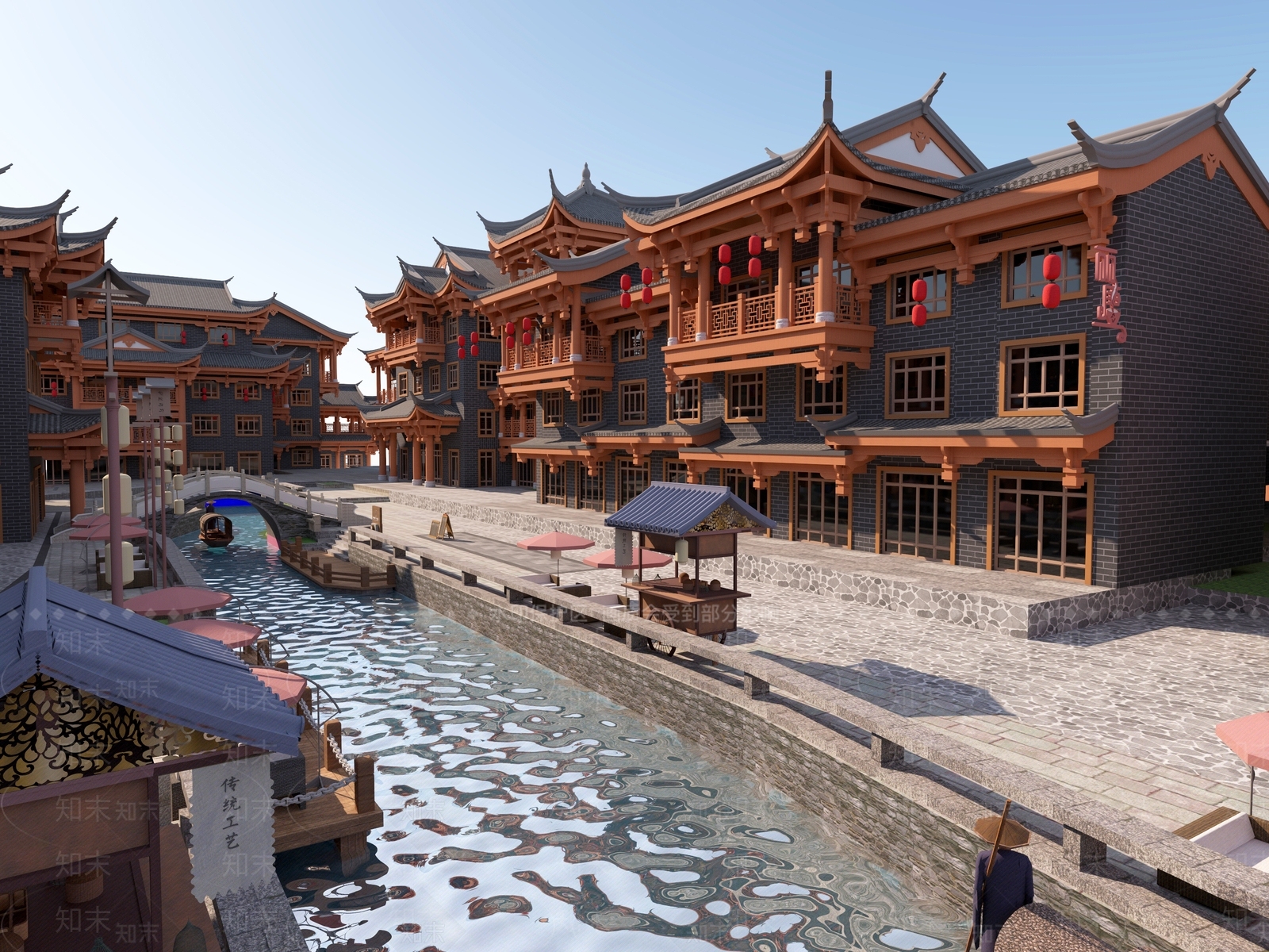 中式中古古建3D模型下载【ID:1198286737】