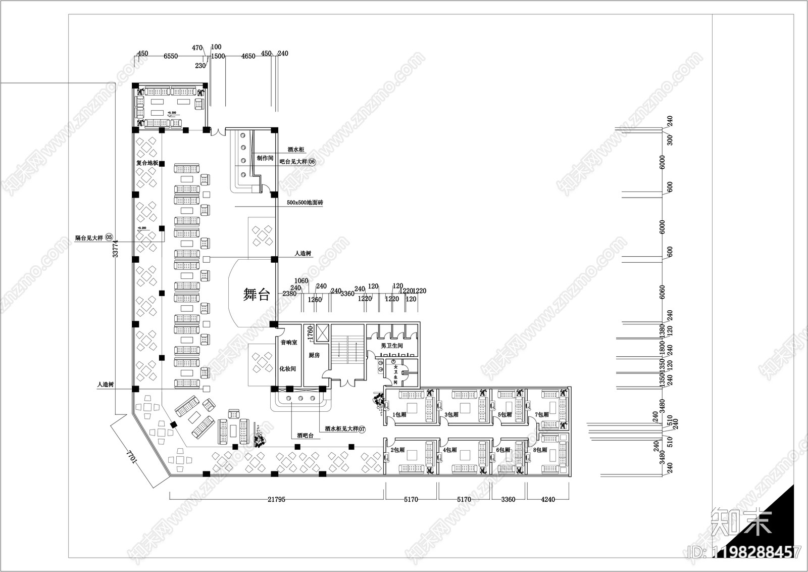 现代KTVcad施工图下载【ID:1198288457】