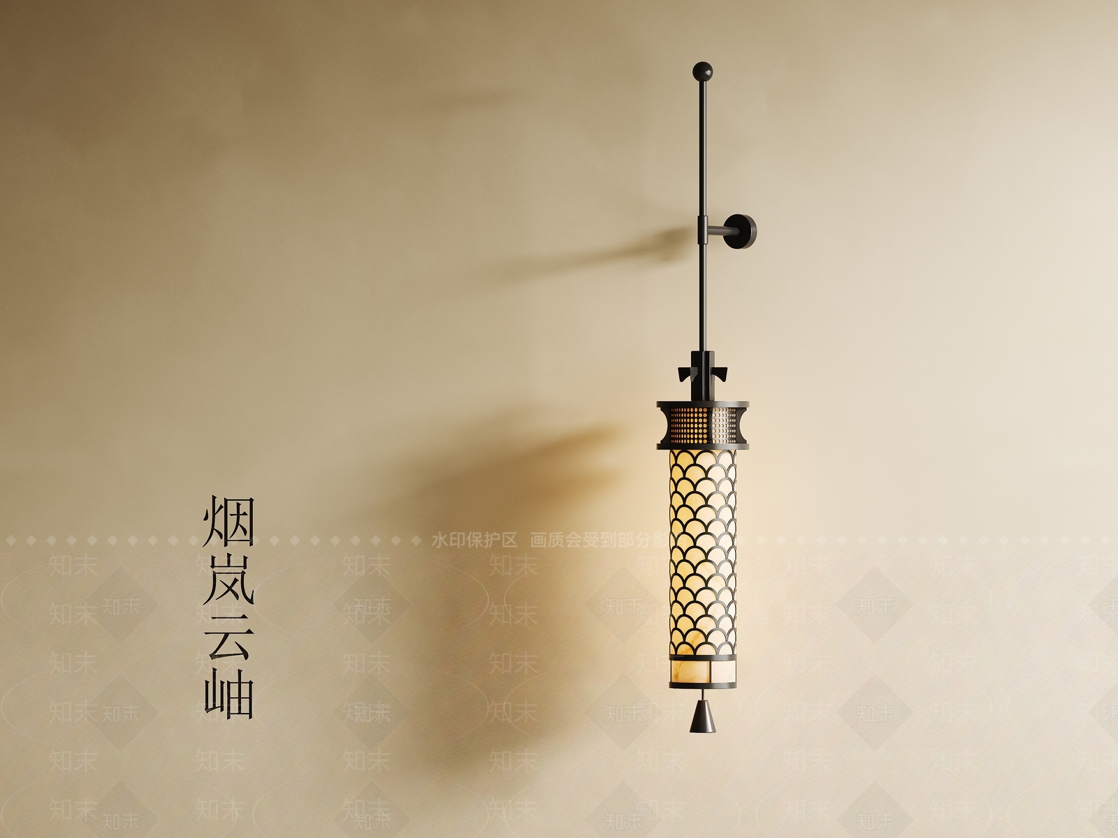 新中式中式壁灯SU模型下载【ID:1198294558】