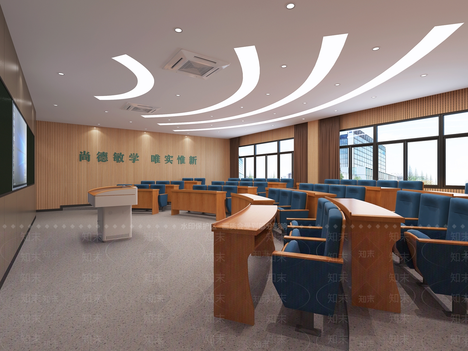 现代教室3D模型下载【ID:1198295438】