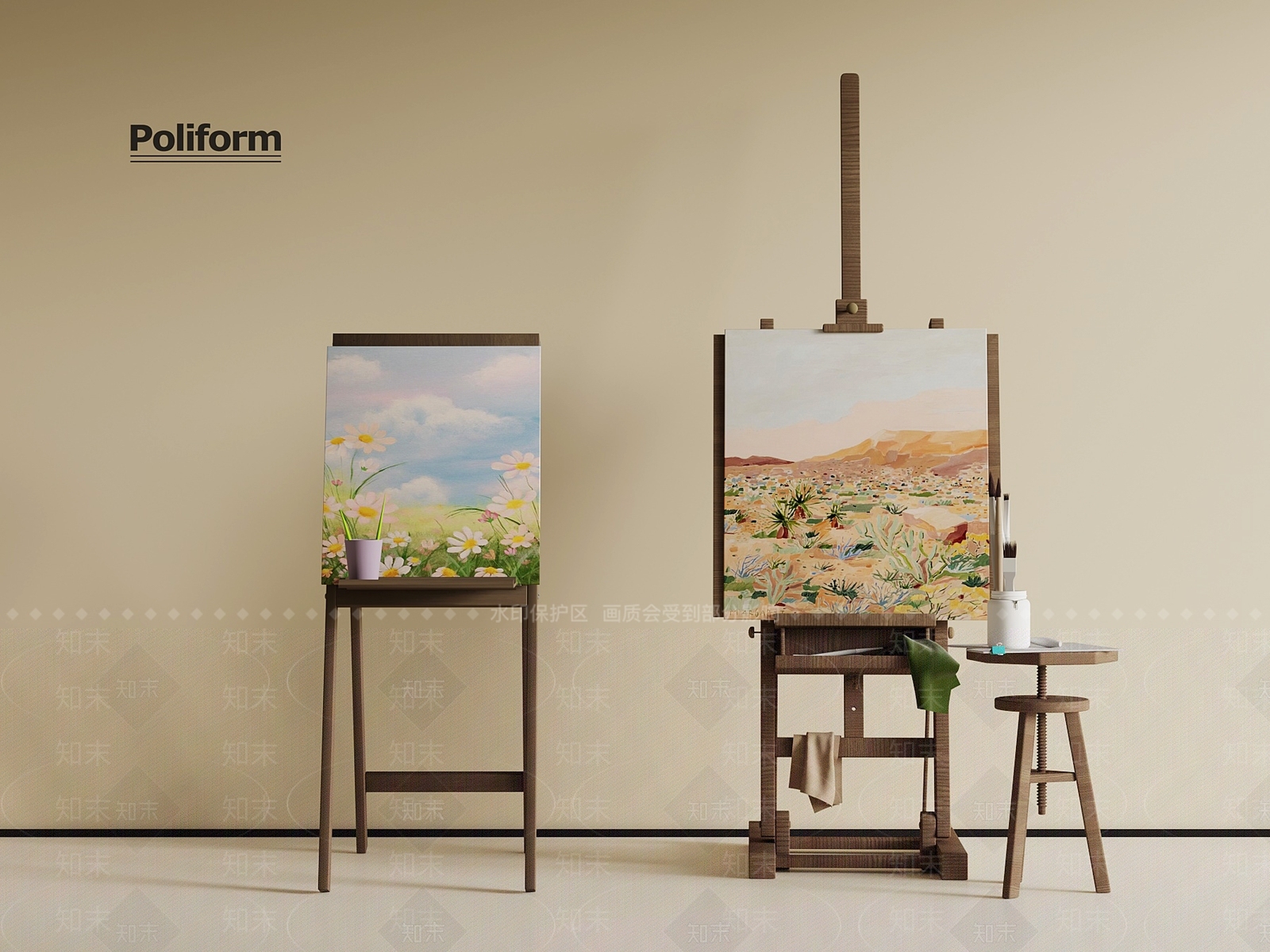 画具3D模型下载【ID:1198295135】