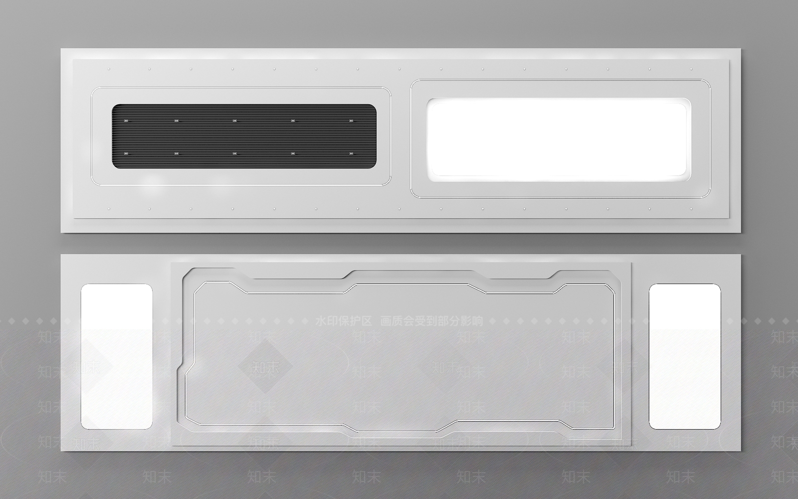 现代吊顶SU模型下载【ID:1198301467】