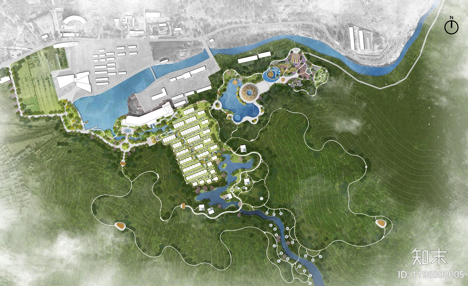 现代山地彩平图下载【ID:1198302005】