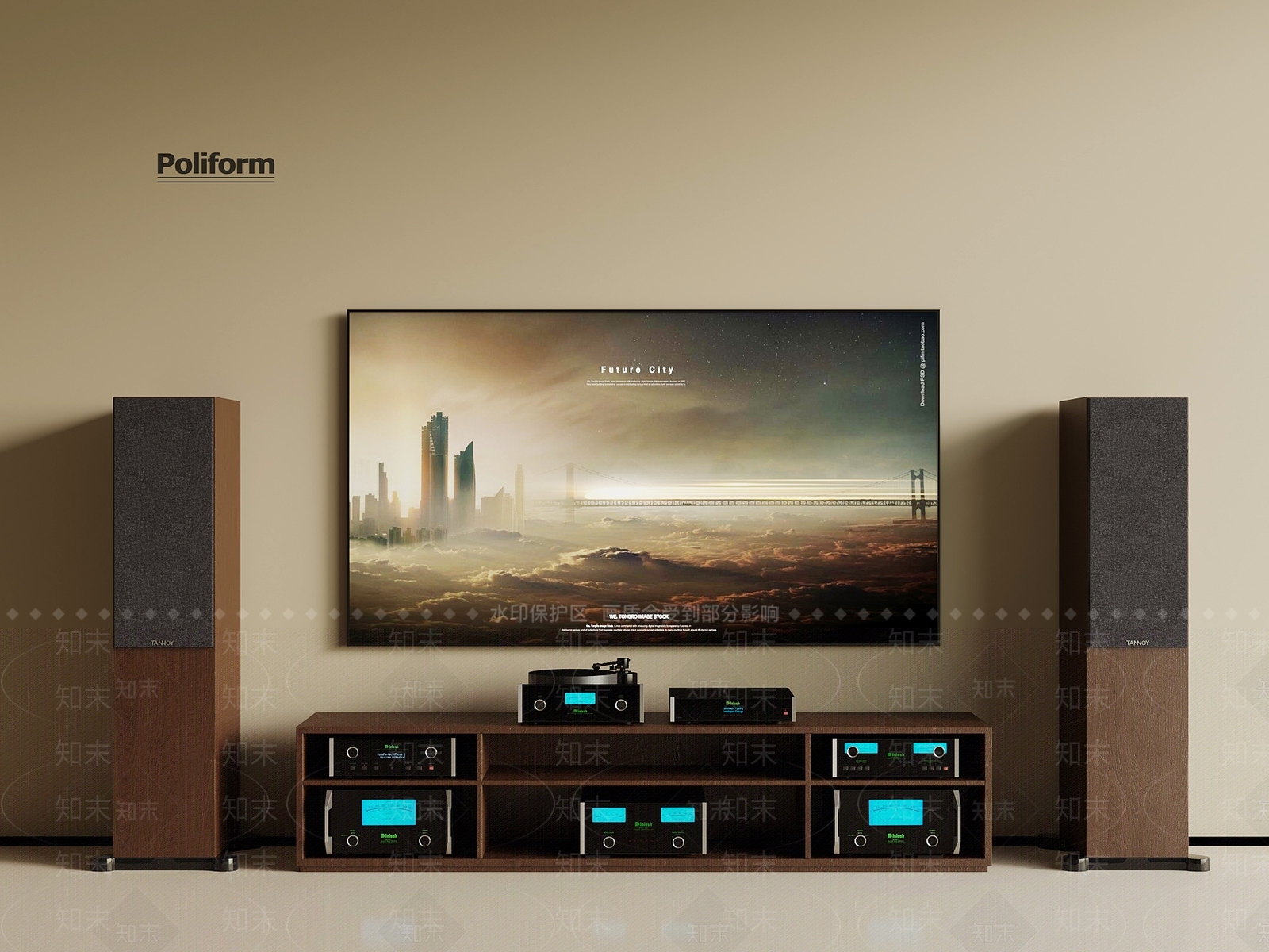 现代电视柜SU模型下载【ID:1198302463】