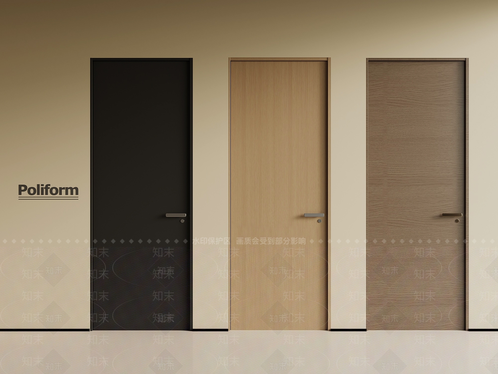 现代单开门3D模型下载【ID:1198303662】