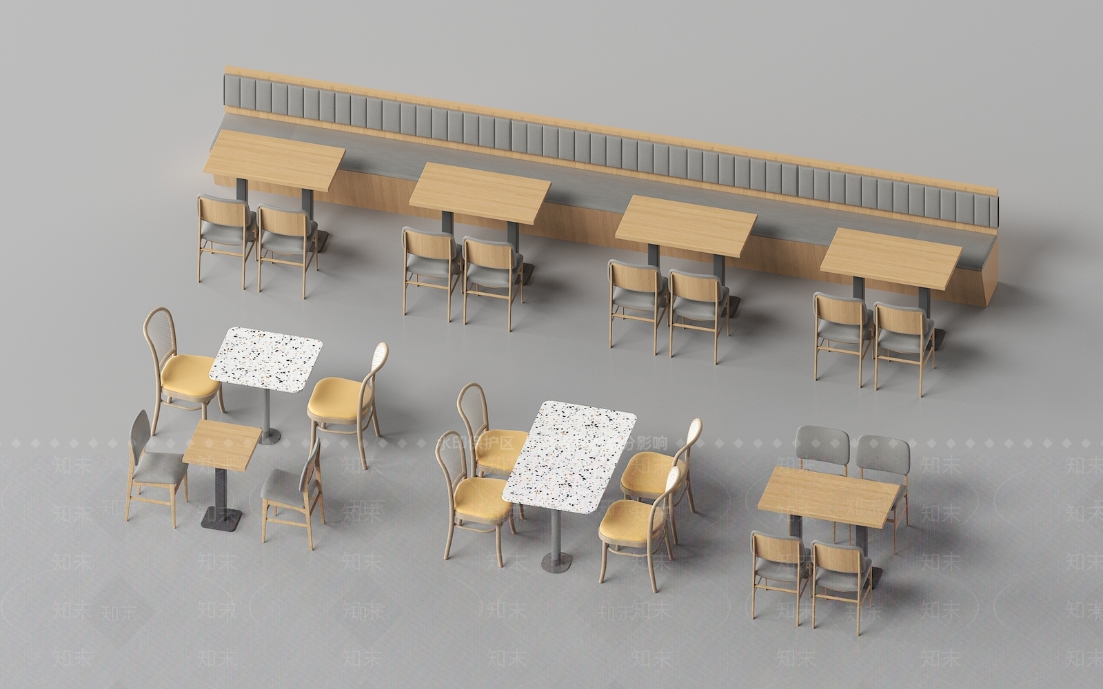现代餐桌椅3D模型下载【ID:1198305048】