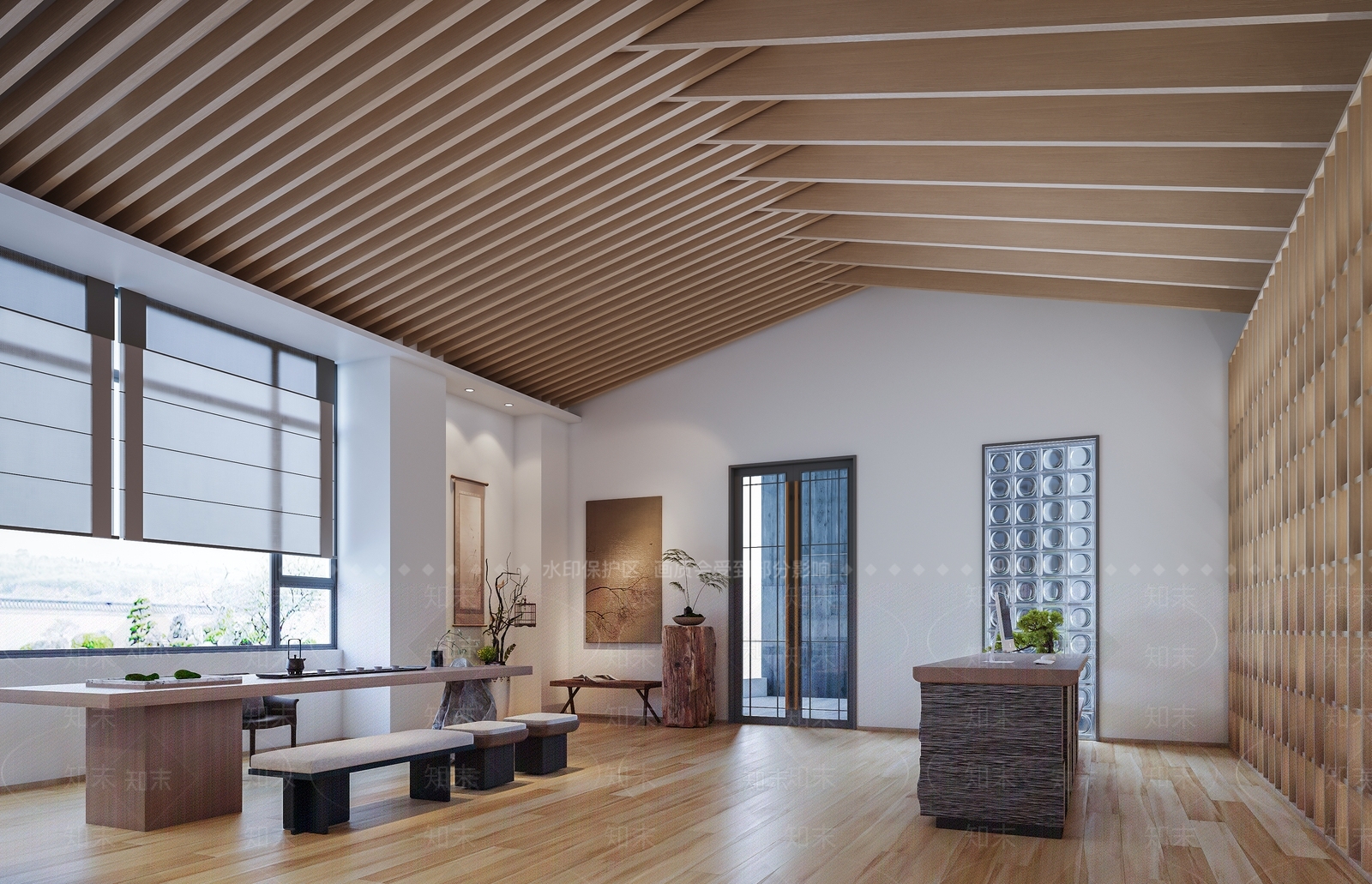 新中式禅意茶叶店3D模型下载【ID:1198308518】