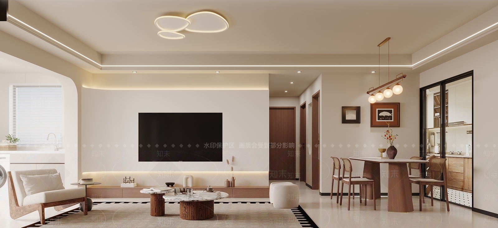 现代家居客厅3D模型精品下载_3dmax模型_知末网