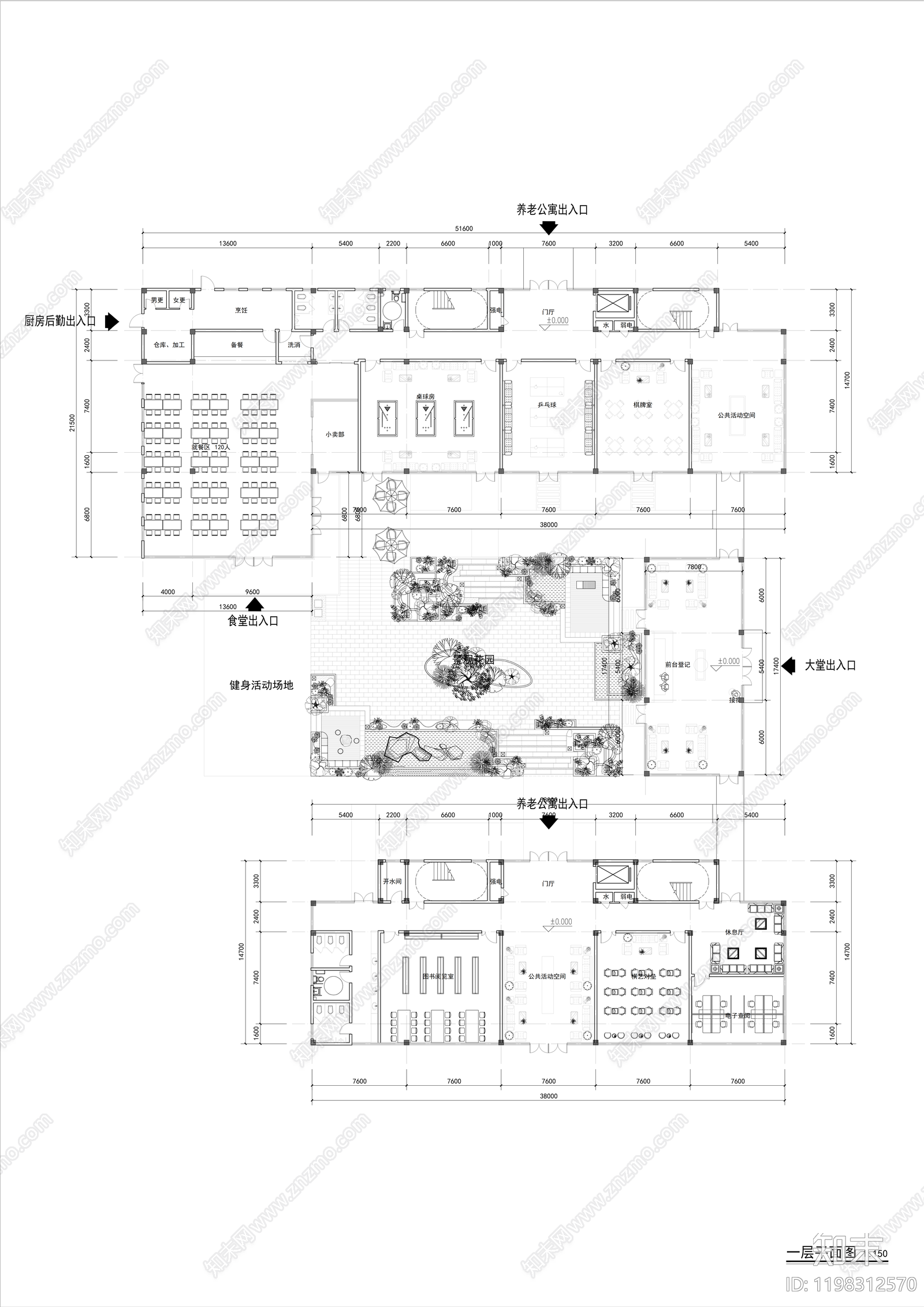 建筑平面布置图施工图下载【ID:1198312570】