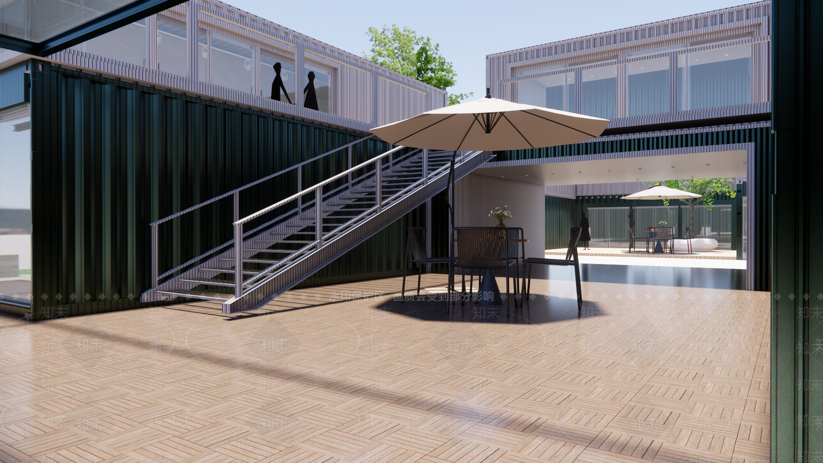 现代极简风格建筑SU模型下载【ID:1198313125】