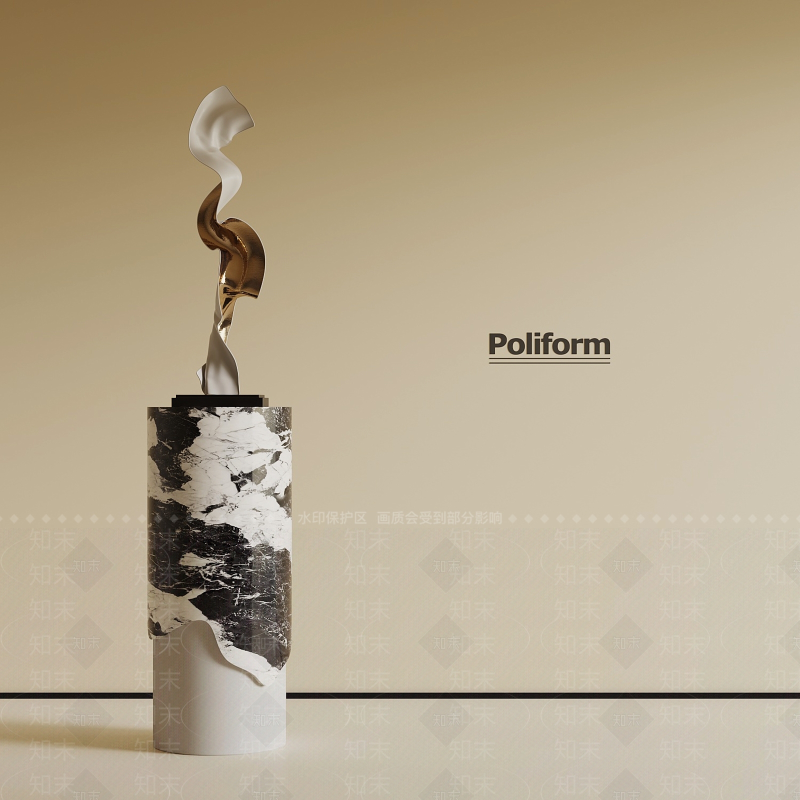 意式现代雕塑摆件3D模型下载【ID:1198312513】