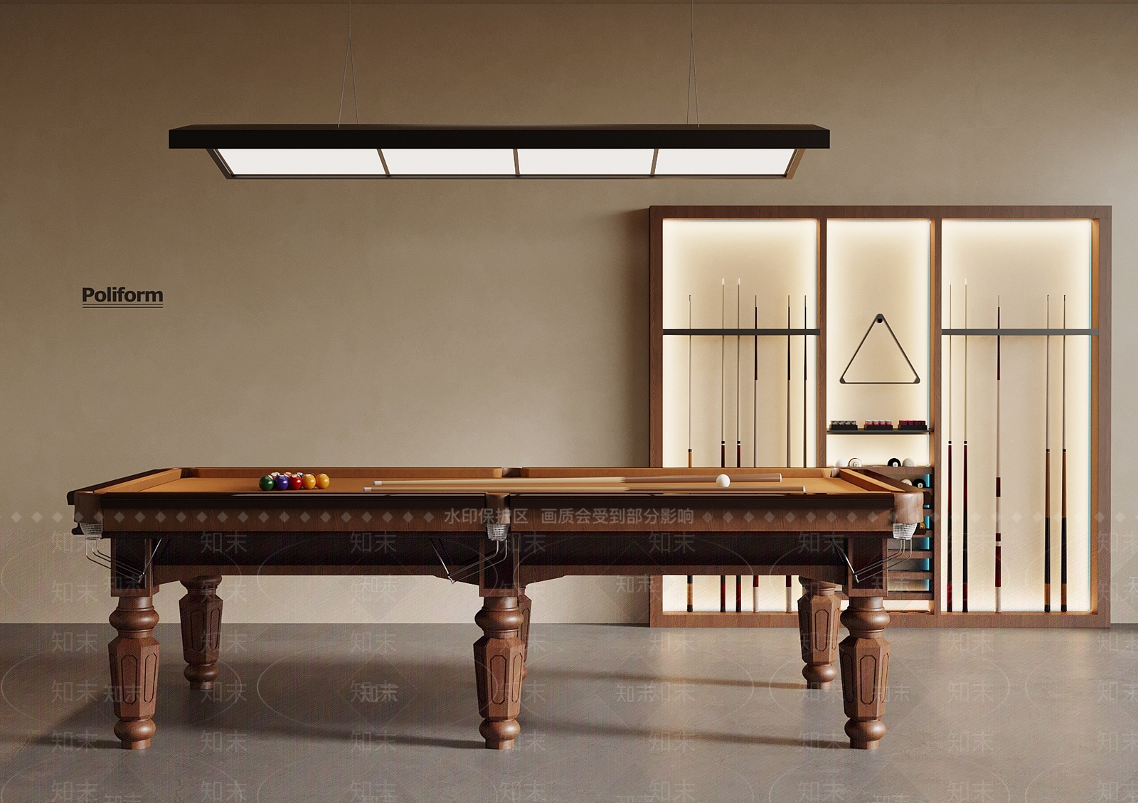 台球桌SU模型下载【ID:1198315308】