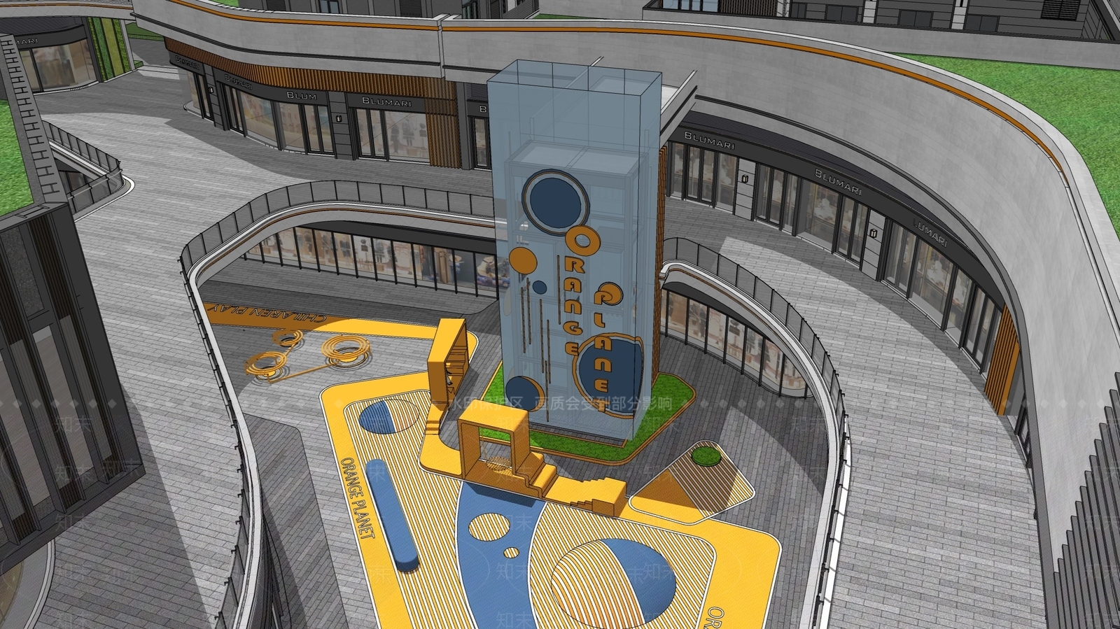 现代轻奢观光电梯SU模型下载【ID:1198317815】