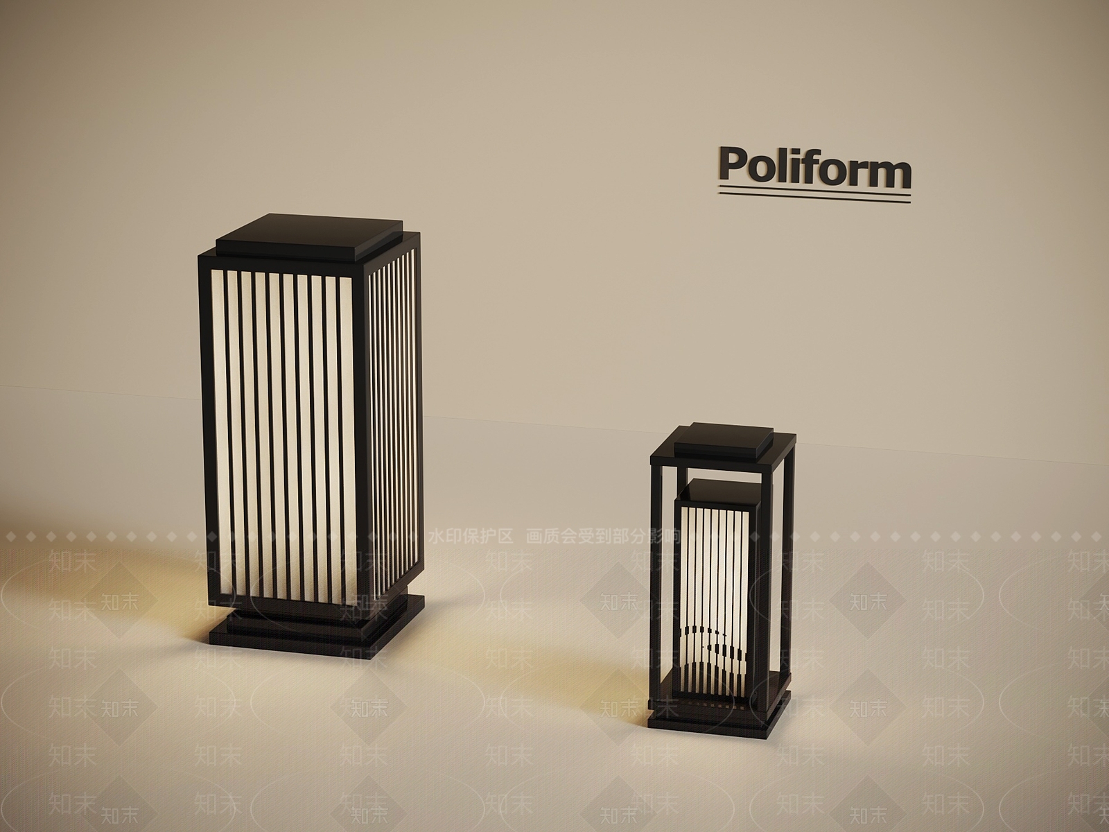 现代草坪灯SU模型下载【ID:1198318181】