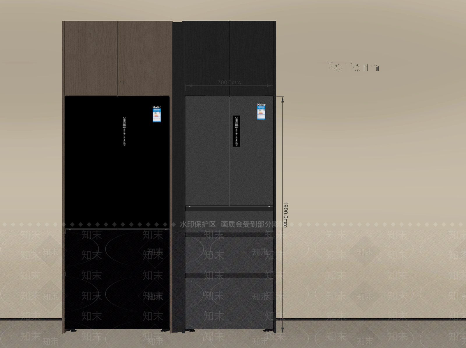 冰箱SU模型下载【ID:1198324294】