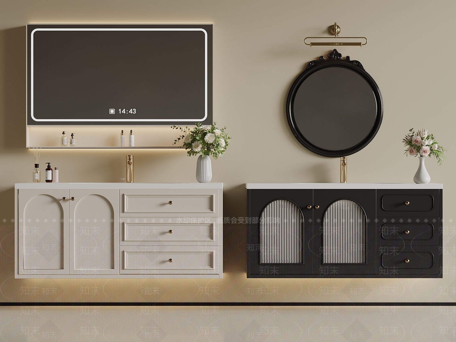 浴室柜3D模型下载【ID:1198325155】