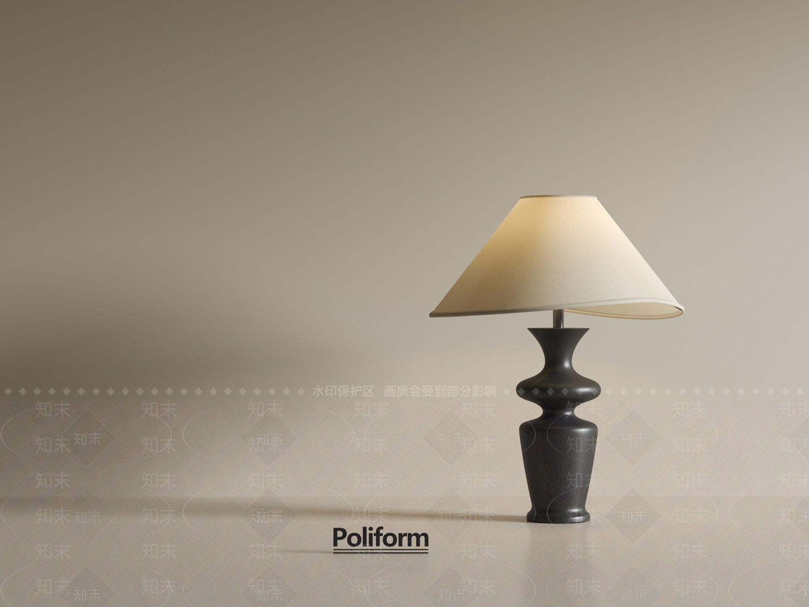 侘寂中古台灯SU模型下载【ID:1198326254】