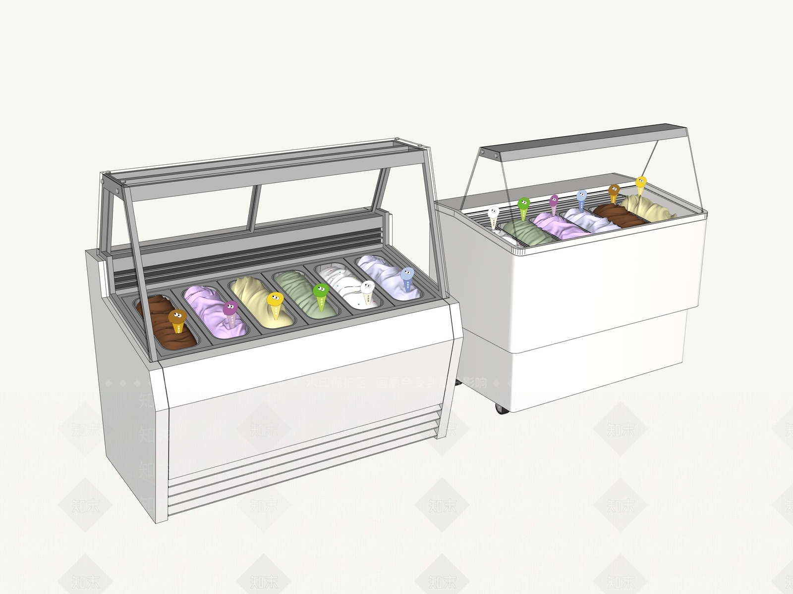 现代甜品面包店SU模型下载【ID:1198327361】