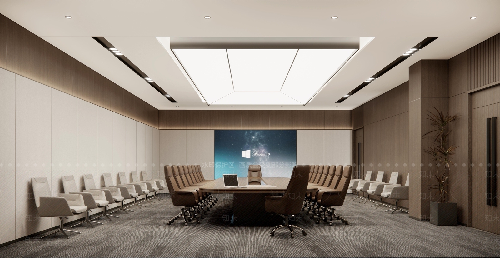 现代简约会议室SU模型下载【ID:1198327599】