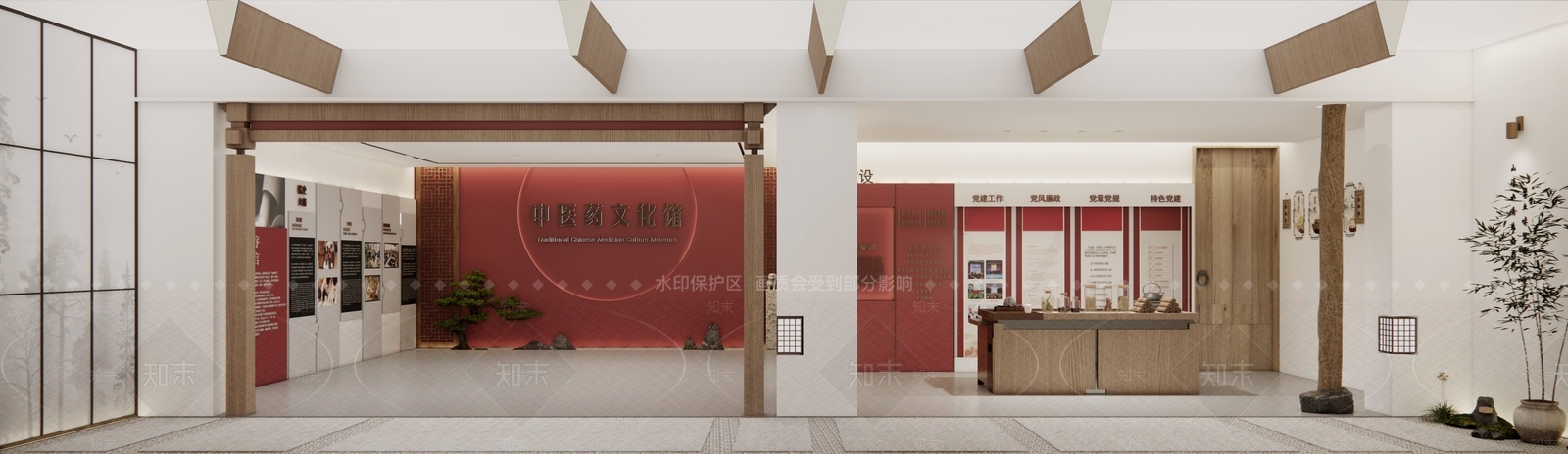 新中式现代其他文化空间SU模型下载【ID:1198329638】
