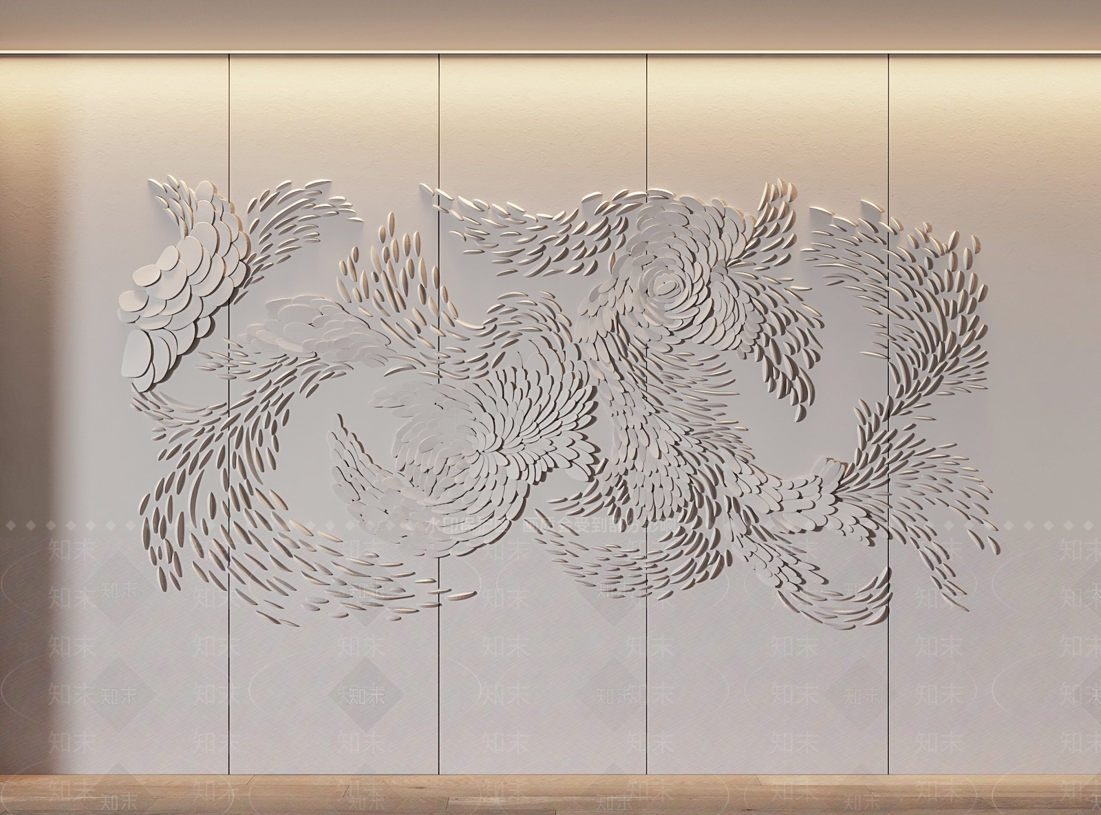 现代新中式其他墙面3D模型下载【ID:1198330617】