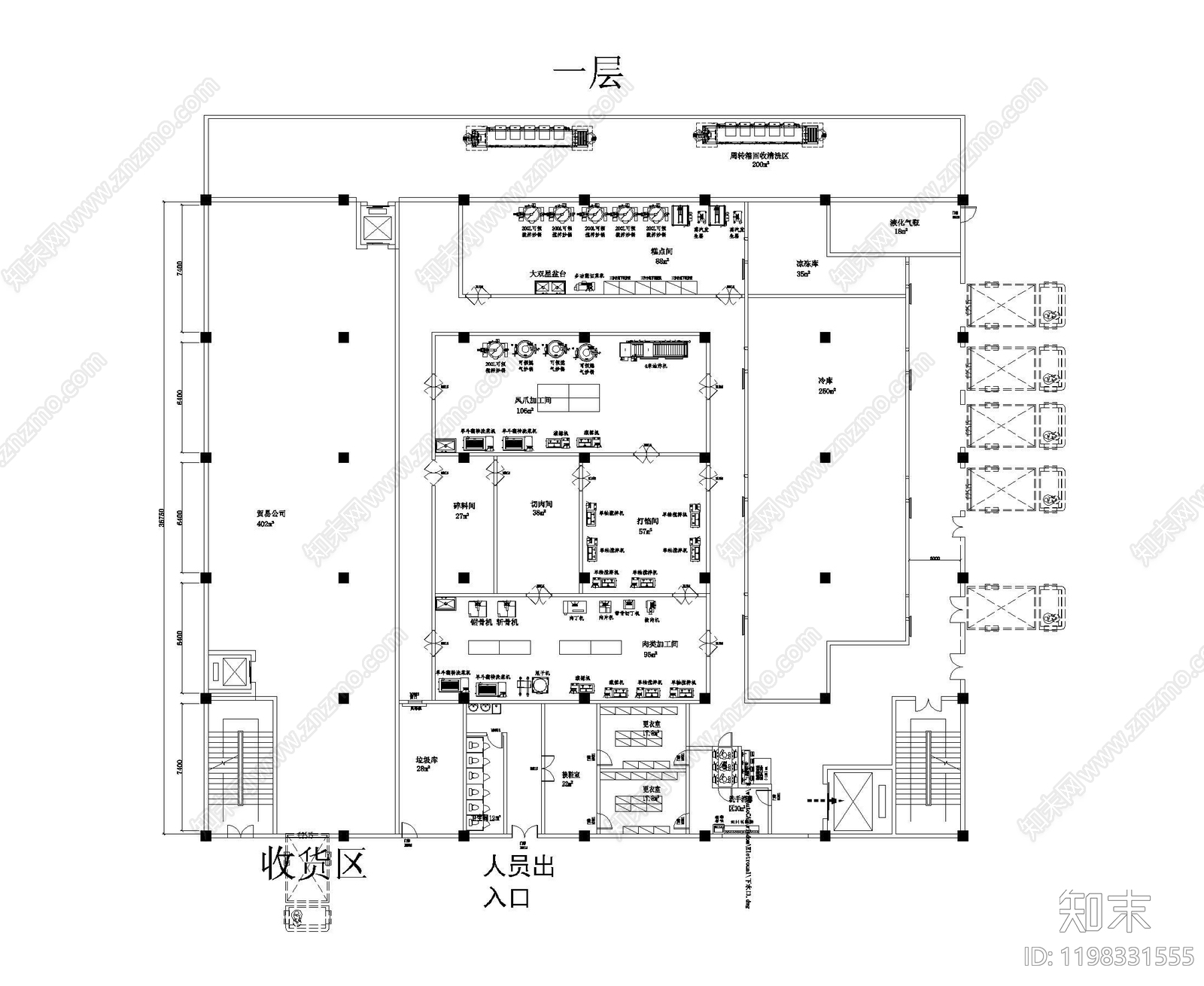 现代厨房设施cad施工图下载【ID:1198331555】