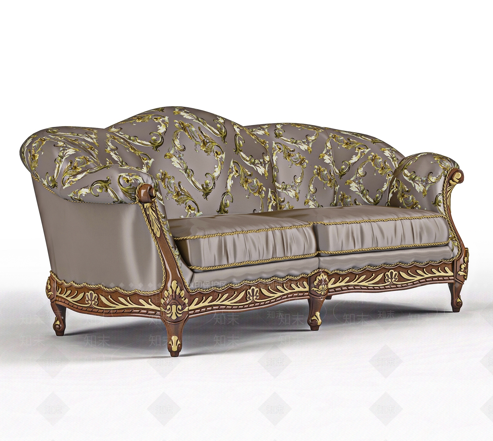 欧式双人沙发SU模型下载【ID:1198334931】