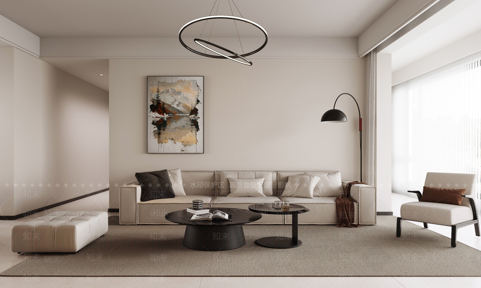 现代简约客餐厅3D模型下载【ID:1198342664】