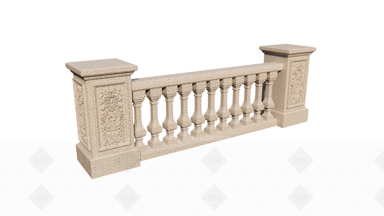 法式欧式栏杆扶手SU模型下载【ID:1198343031】