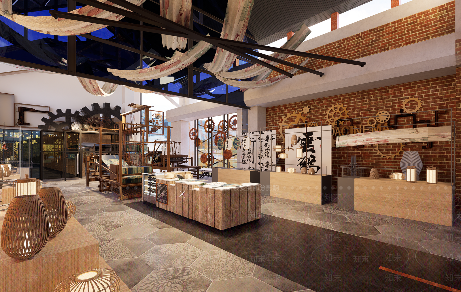 工业文创展厅SU模型下载【ID:1198349236】