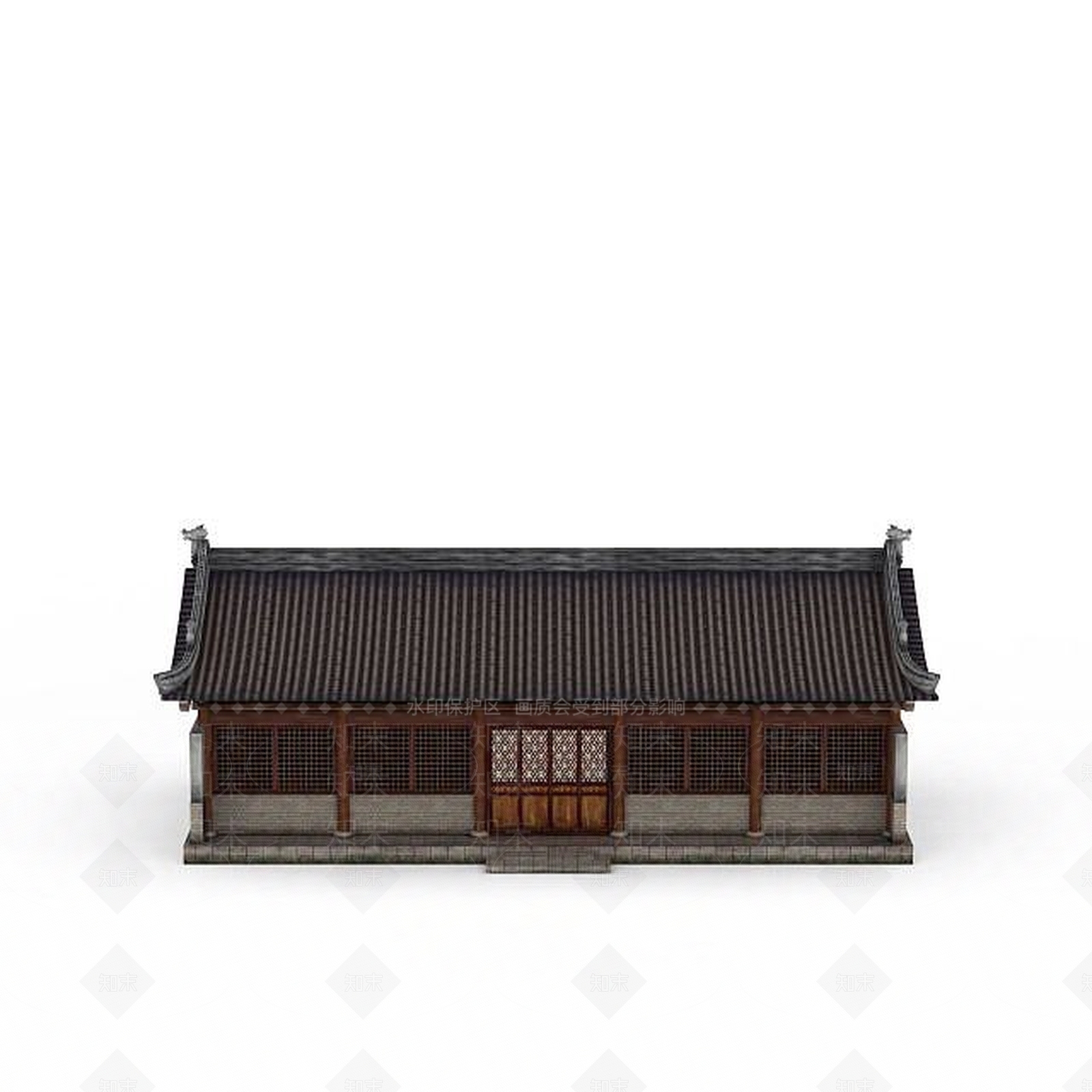 现代古代建筑3D模型下载【ID:1198355046】